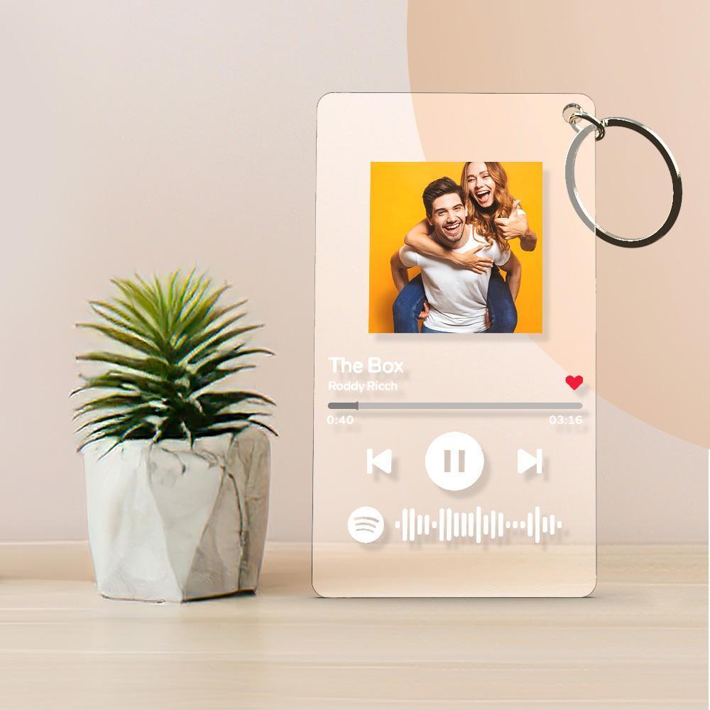 Custom Spotify Code Music Plaque Frame A Same Design Keychain for Free(4.7IN X 7.1IN &2.1IN X 3.4IN)