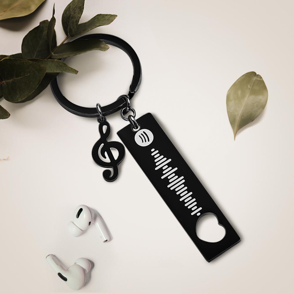 Custom Laser Engrave Spotify Code Keyring Personalised Spotify Song Playlist Personalised Keychain