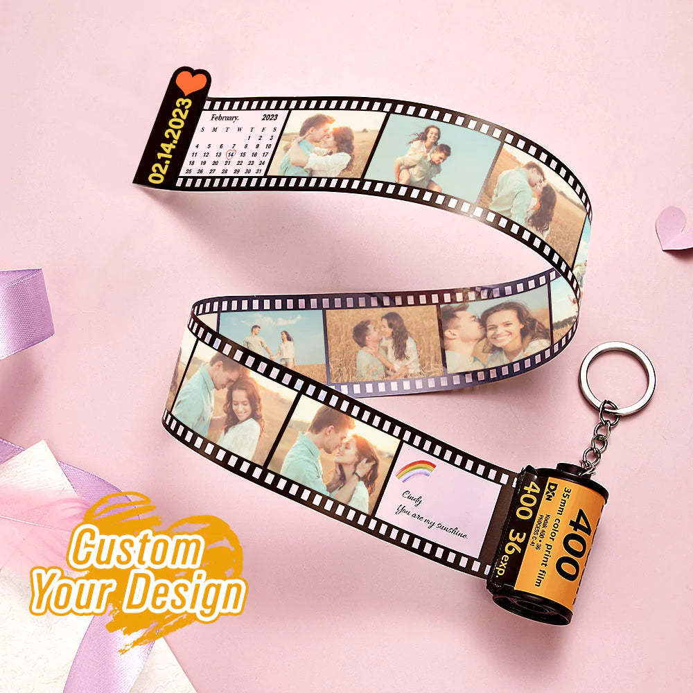 Custom Photo and Name Film Roll Keychain Personalized Camera Keychain Film Gifts for Lover - mymoonlampau