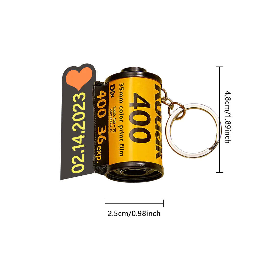 Custom Photo and Name Film Roll Keychain Personalized Camera Keychain Film Gifts for Lover - mymoonlampau