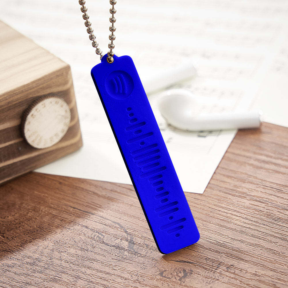 Custom 3D Printed Spotify Music Keychain Scannable Code Best Gifts for Him or Her - mymoonlampau