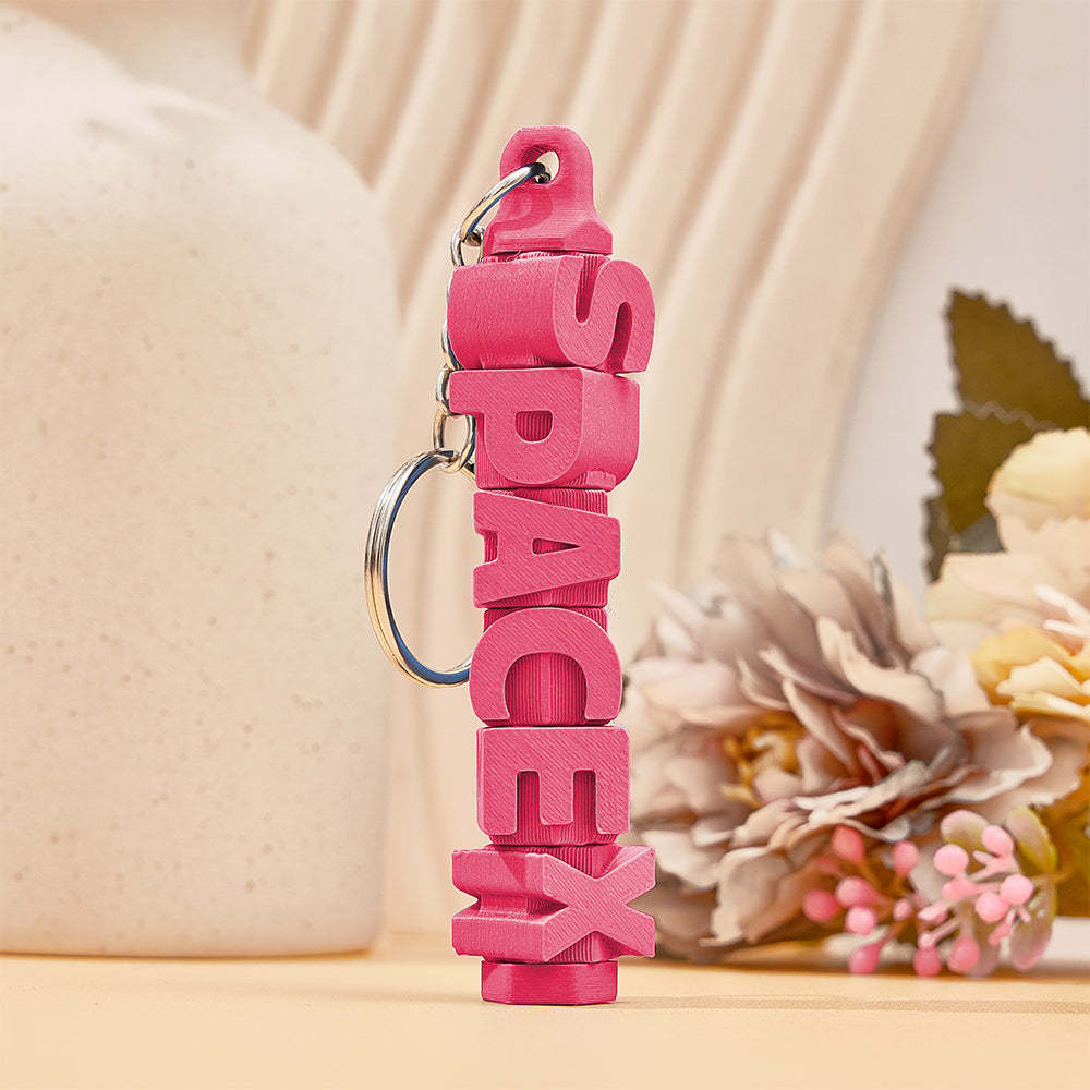 3D Printed Personalised Name Keychain Colorful Name Tags Personalised Gifts for Him - mymoonlampau