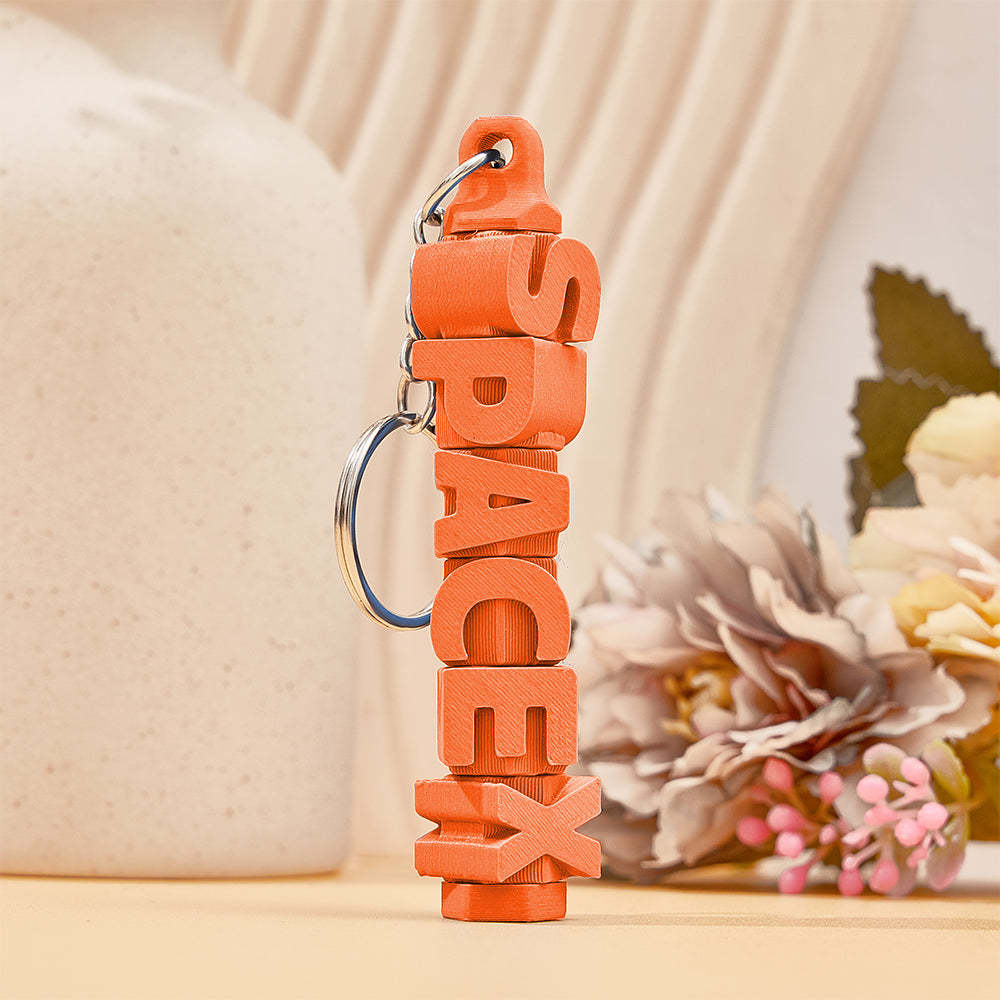 3D Printed Personalised Name Keychain Colorful Name Tags Personalised Gifts for Him - mymoonlampau