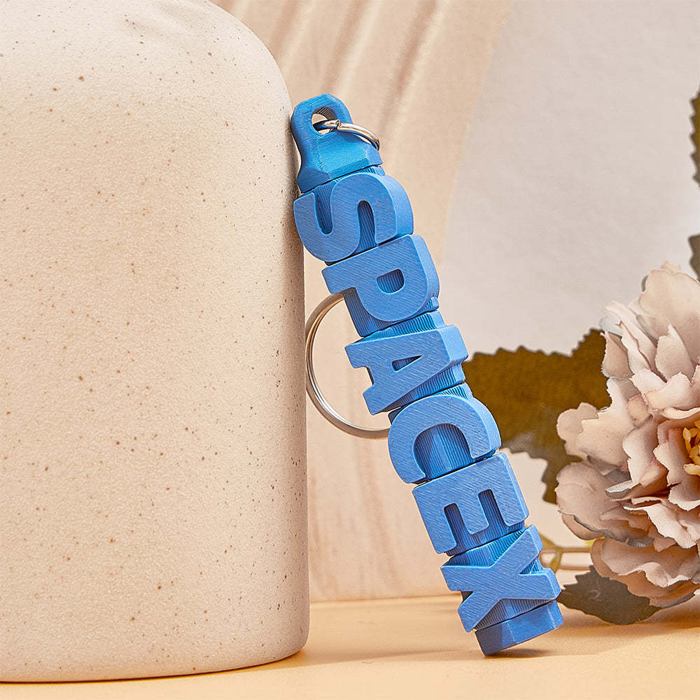 3D Printed Personalised Name Keychain Colorful Name Tags Personalised Gifts for Him - mymoonlampau