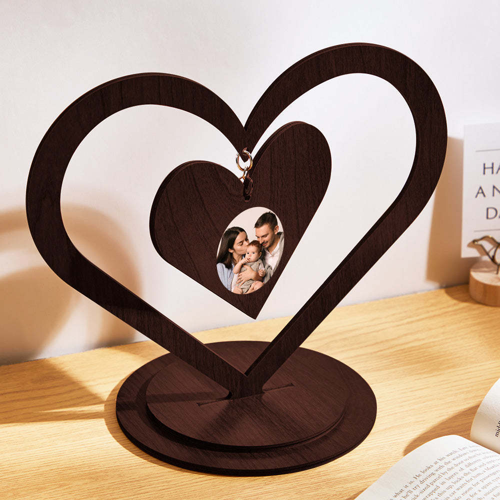 Custom Photo Heart Ornaments Photo Frame Creative Gifts - mymoonlampau