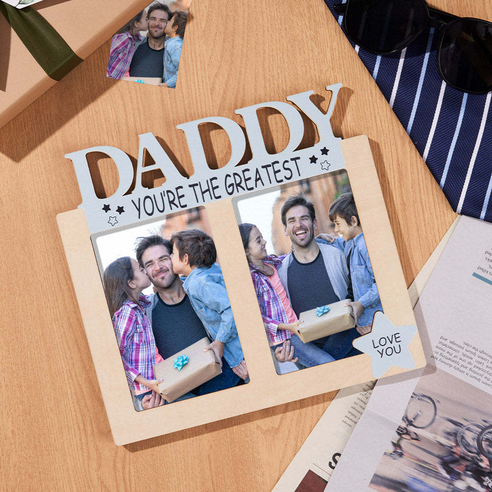 Custom Photo Frame Greatest Daddy Creative Detor Home Gifts - mymoonlampau