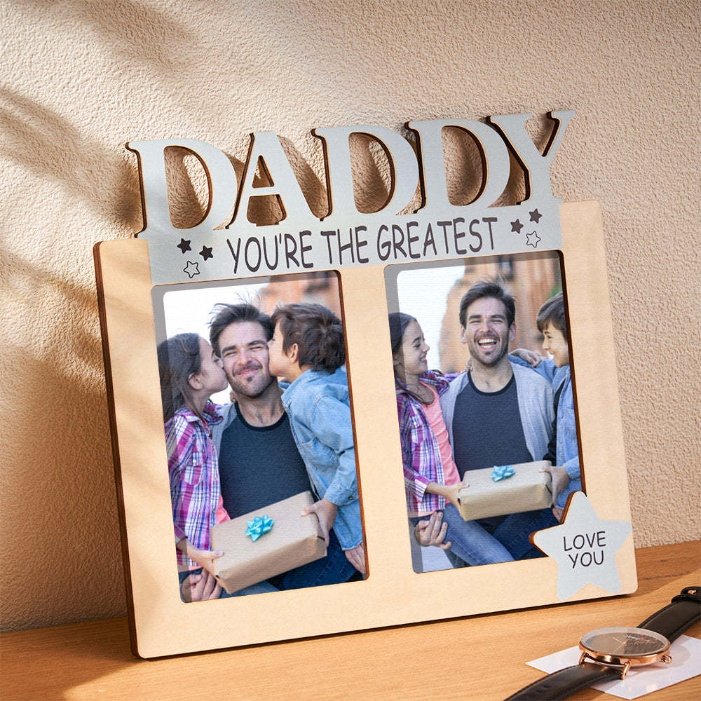 Custom Photo Frame Greatest Daddy Creative Detor Home Gifts - mymoonlampau