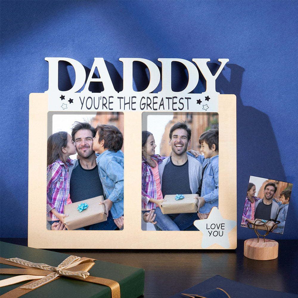 Custom Photo Frame Greatest Daddy Creative Detor Home Gifts - mymoonlampau