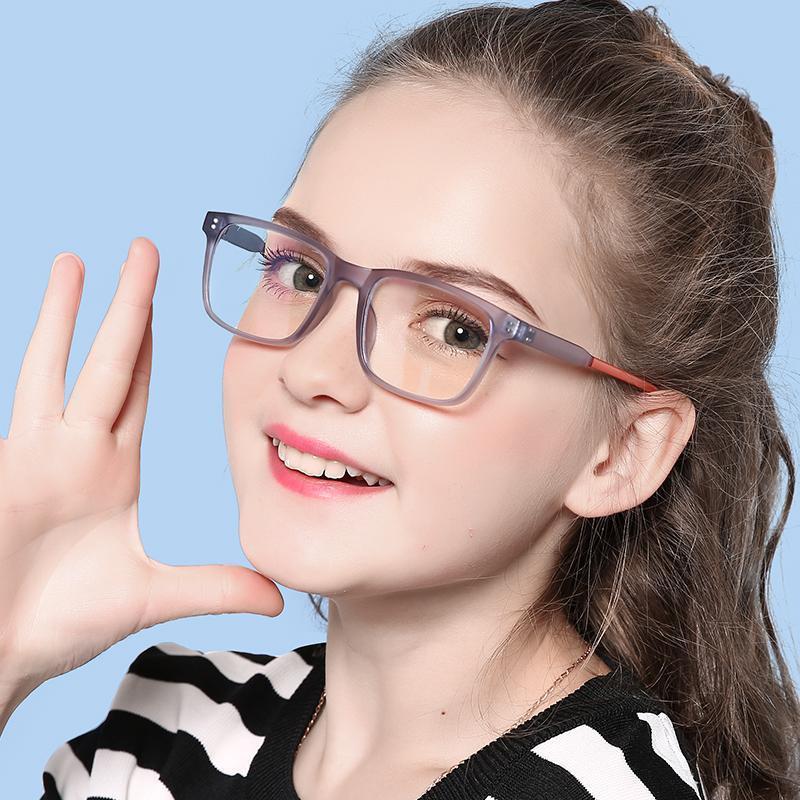 Elves - (Age 7-12)Children Blue Light Blocking Computer Reading Gaming Glasses-Matte Transparent Gray - mymoonlampau