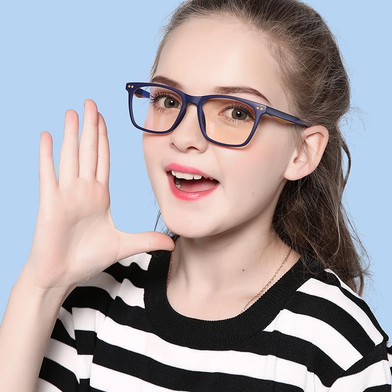 Genius - (Age 7-12)Children Blue Light Blocking Computer Reading Gaming Glasses-Matte Brown - mymoonlampau