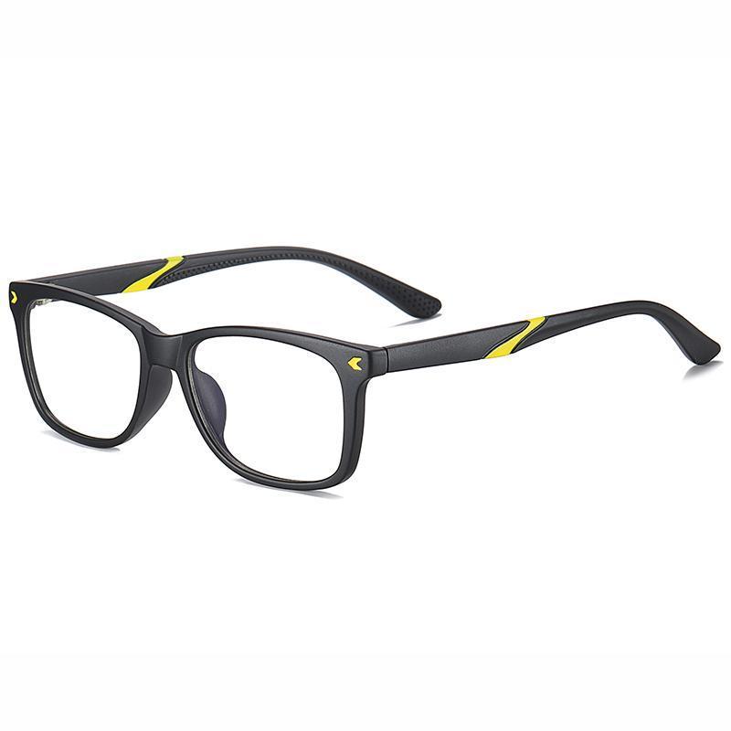 Wise - (Age 7-12)Children Blue Light Blocking Computer Reading Gaming Glasses - Sand Black Yellow - mymoonlampau