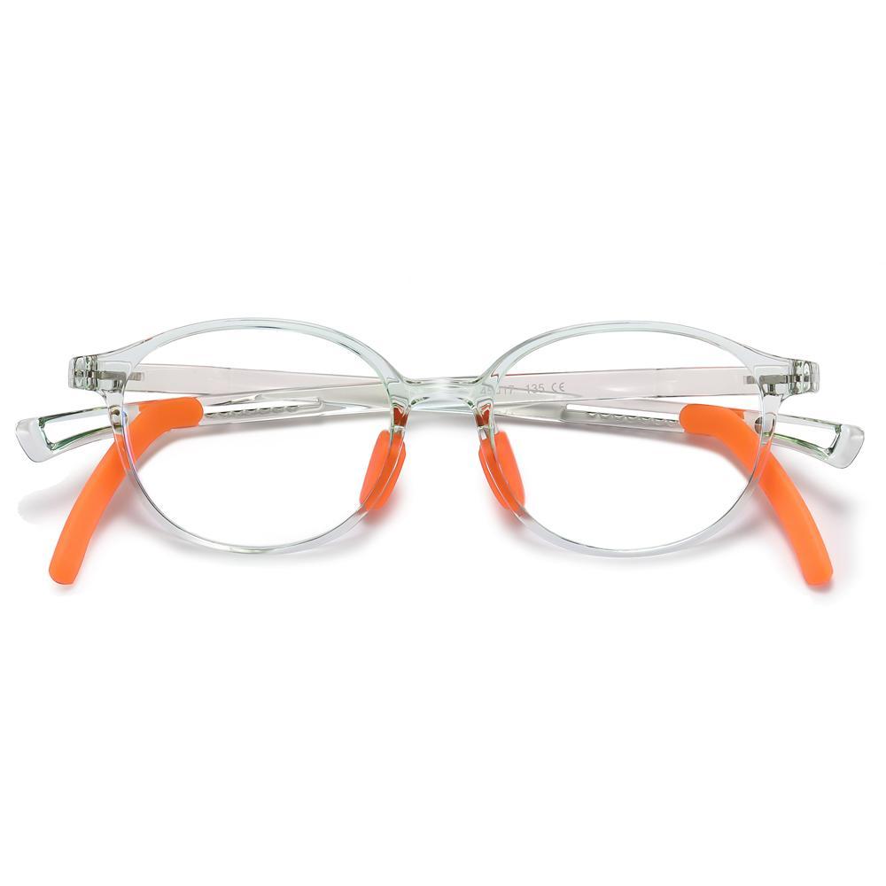 Lively - (Age 5-13)Children Non-slip Blue Light Blocking Glasses-Transparent Light Green - mymoonlampau