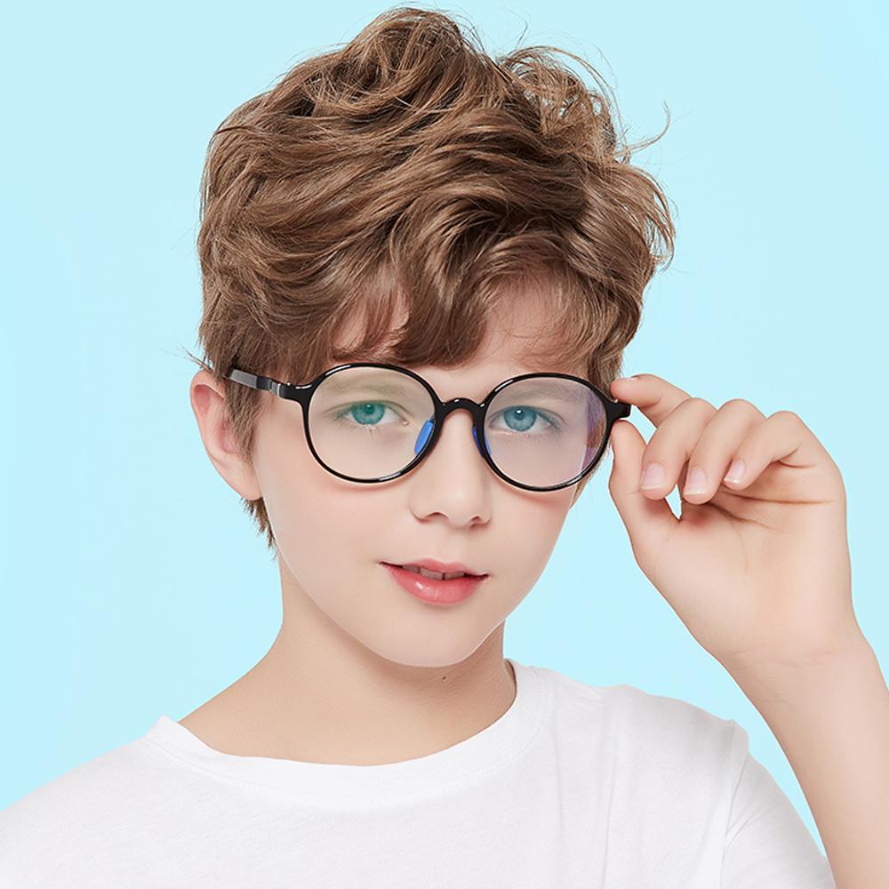 Smart - (Age 5-13)Children Non-slip Blue Light Blocking Glasses-Transparent Dark Green - mymoonlampau