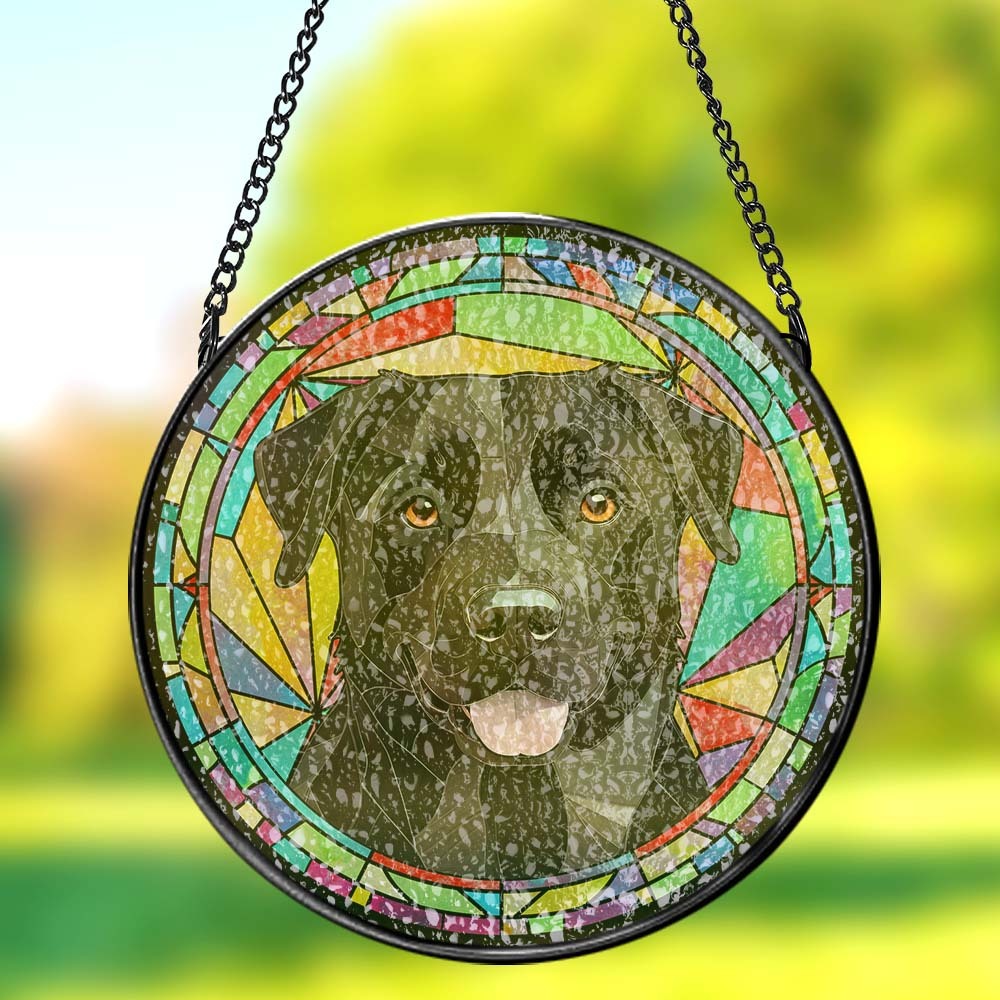 Poodle Colored Acrylic Effect Suncatcher