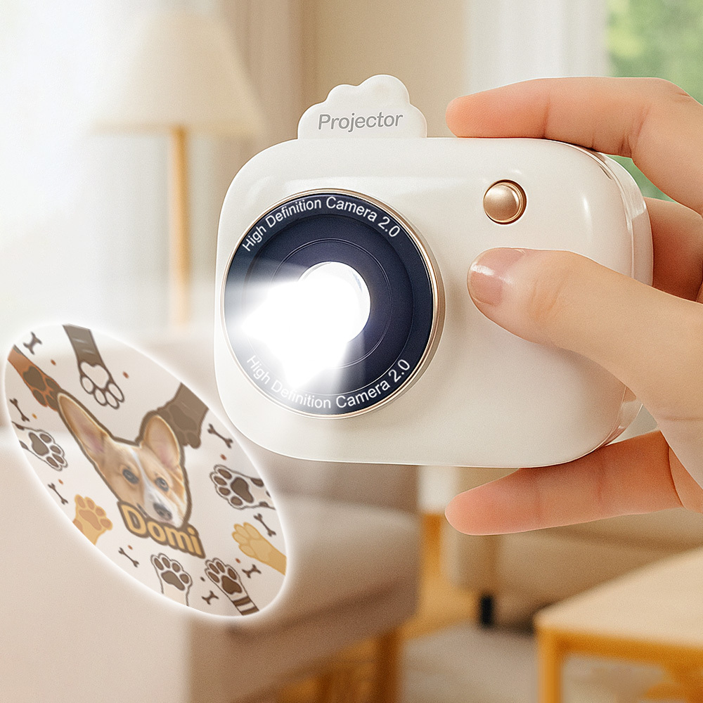 Personalized Projection Camera | Custom Photo & Theme Slide Projector Birthday Gift for Lover Kids - MyMoonLampAu