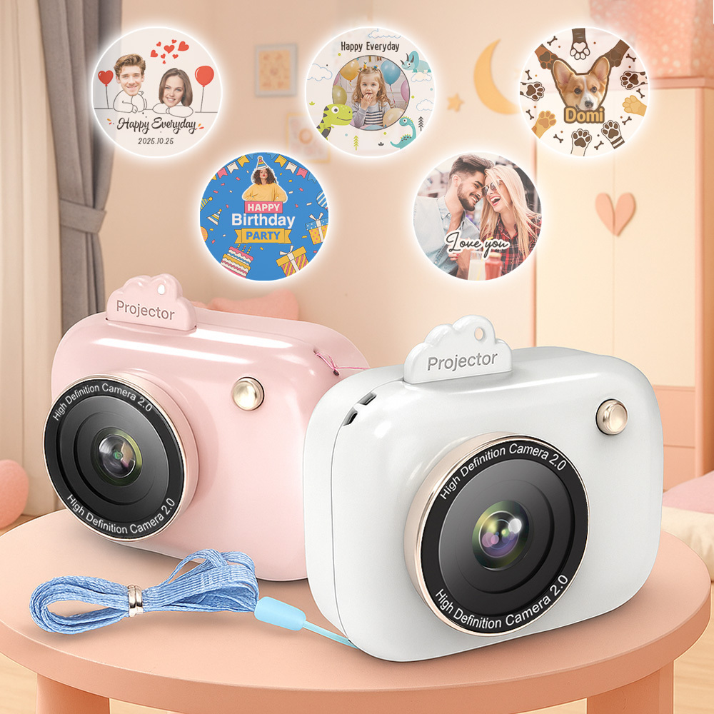 Personalized Projection Camera | Custom Photo & Theme Slide Projector Birthday Gift for Lover Kids - MyMoonLampAu