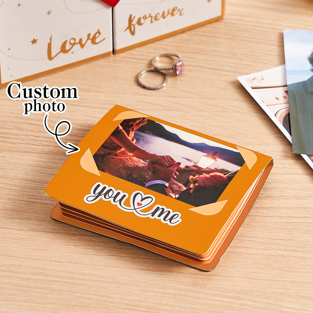 Personalized Christmas Pop-Up Photo Album – Custom 3D Memory Book with Your Photos & Music, Handmade Explosion Scrapbook Gift for Anniversary, Wedding, Birthday - MyMoonLampAu