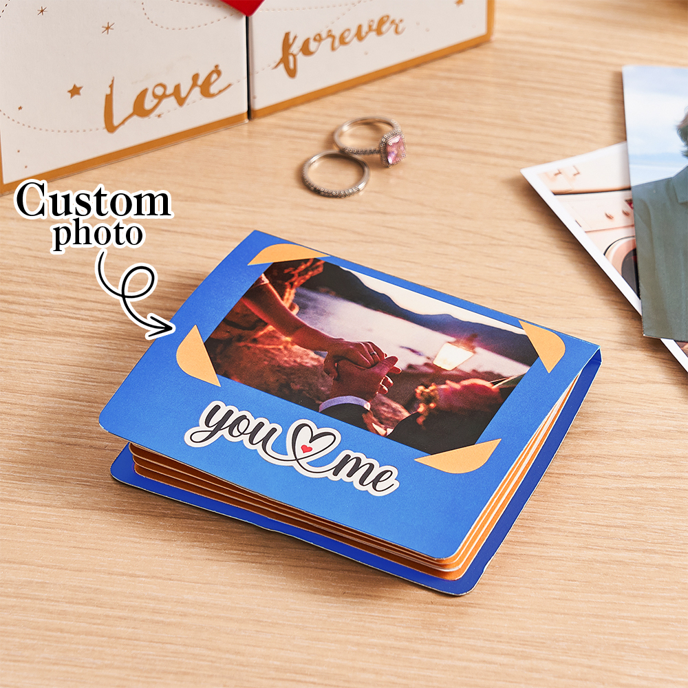 Personalized Christmas Pop-Up Photo Album – Custom 3D Memory Book with Your Photos & Music, Handmade Explosion Scrapbook Gift for Anniversary, Wedding, Birthday - MyMoonLampAu