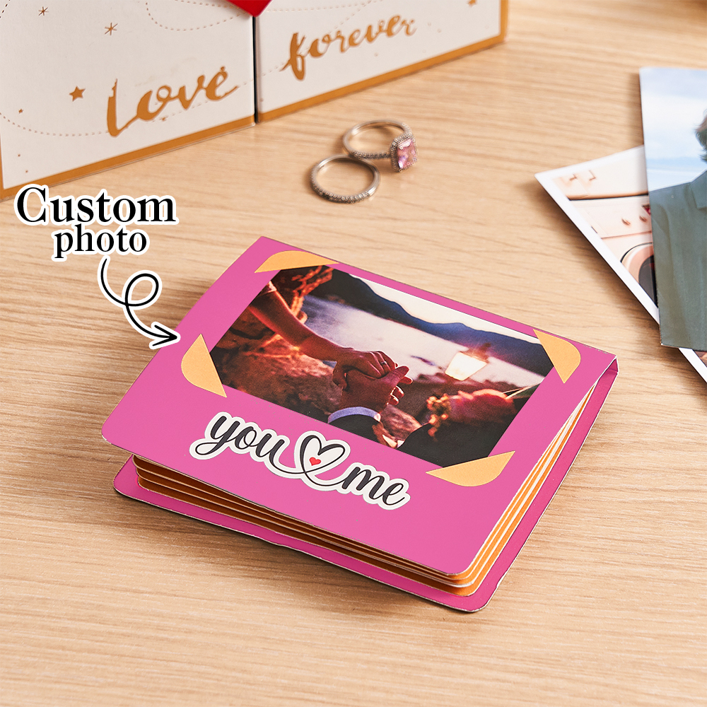 Personalized Christmas Pop-Up Photo Album – Custom 3D Memory Book with Your Photos & Music, Handmade Explosion Scrapbook Gift for Anniversary, Wedding, Birthday - MyMoonLampAu