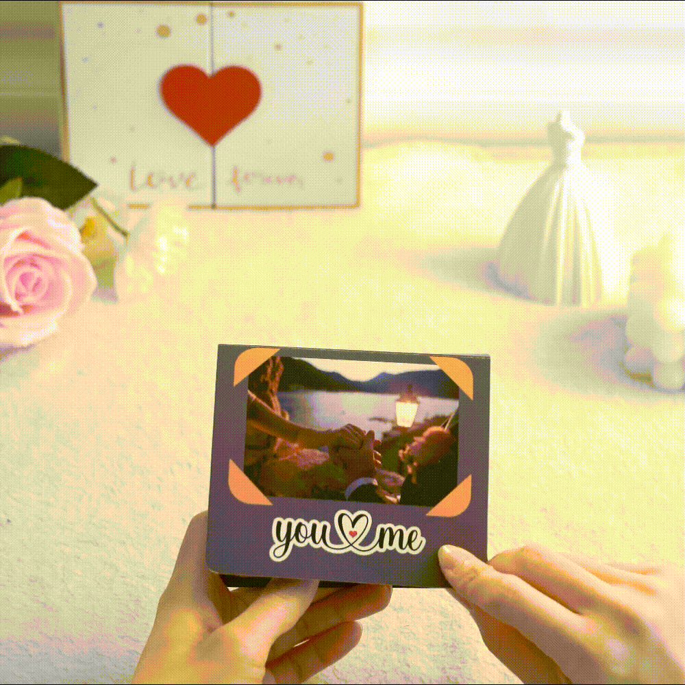 Personalized Christmas Pop-Up Photo Album – Custom 3D Memory Book with Your Photos & Music, Handmade Explosion Scrapbook Gift for Anniversary, Wedding, Birthday - MyMoonLampAu