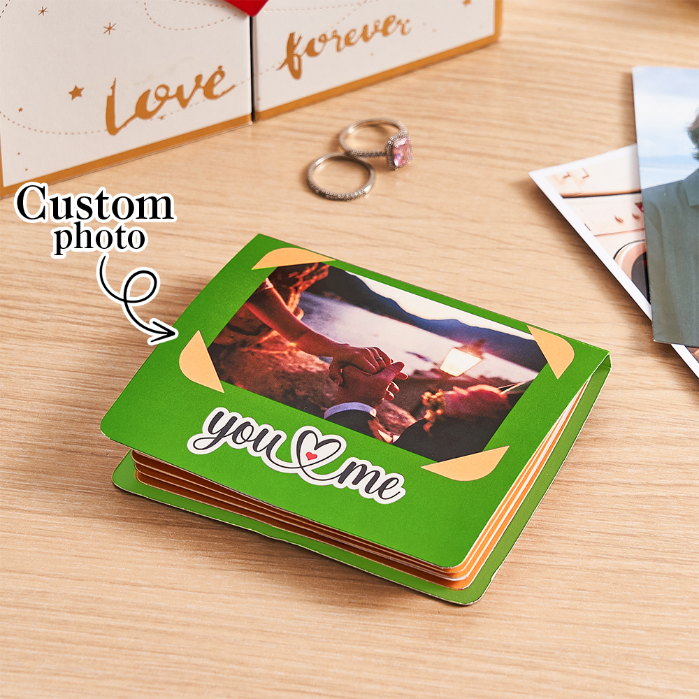 Personalized Christmas Pop-Up Photo Album – Custom 3D Memory Book with Your Photos & Music, Handmade Explosion Scrapbook Gift for Anniversary, Wedding, Birthday - MyMoonLampAu