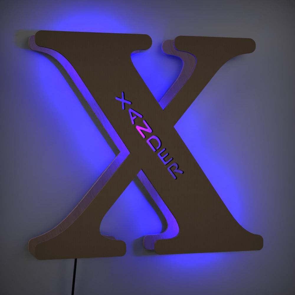 Custom Wooden Letter Y Lamp Name Sign Light Living Room Wall Decor Night Light