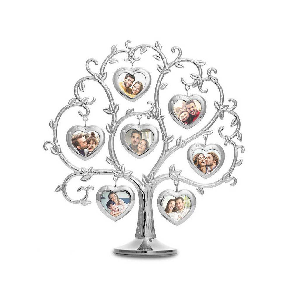 Custom Photo Family Tree With 7 Hanging Picture Frames Metal Table Top Decoration - mymoonlampau