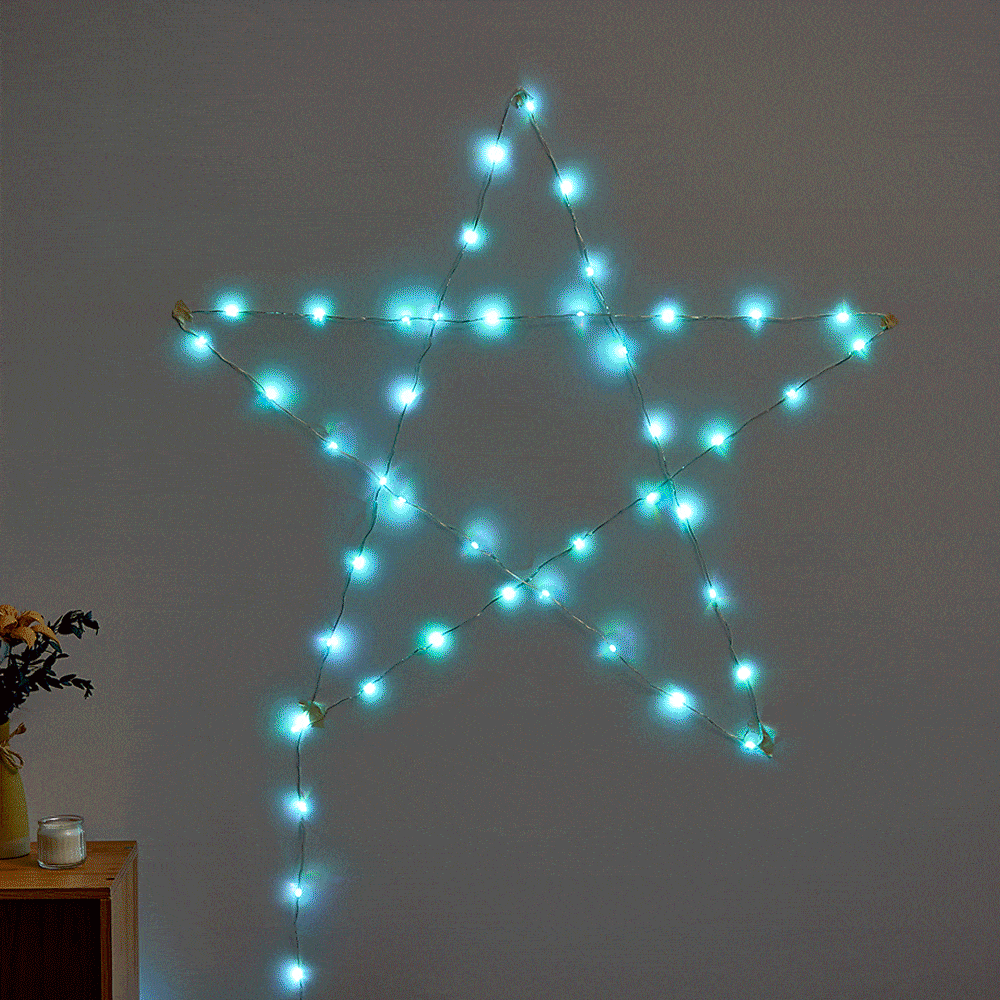 RGB Lights App Controlled Bluetooth Music Twinkle Multicolor USB String Lights For Christmas - mymoonlampau