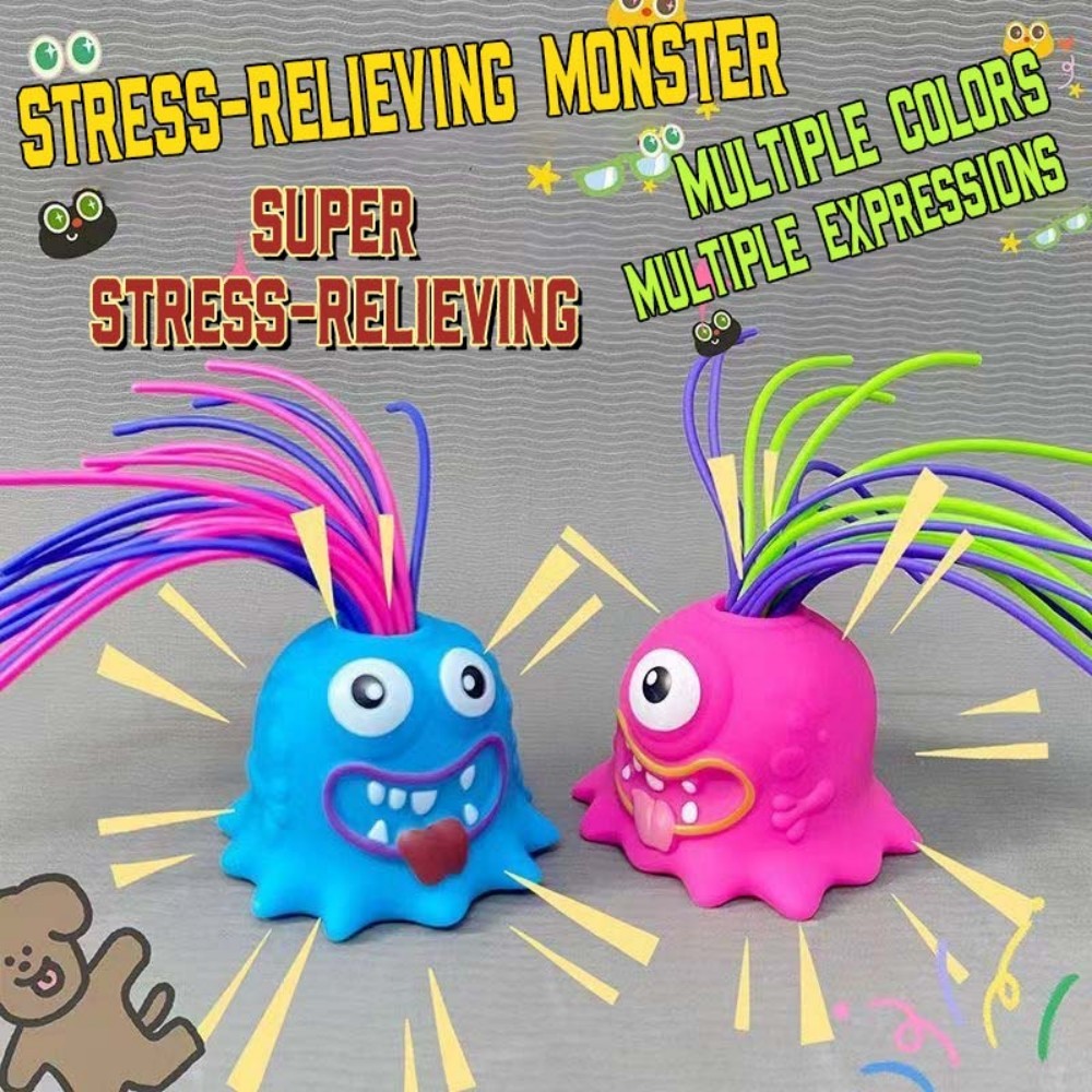 Stress Relief Toys Can Pull Hair And Scream Little Monsters Creative Novel Funny Stress Relief Toys