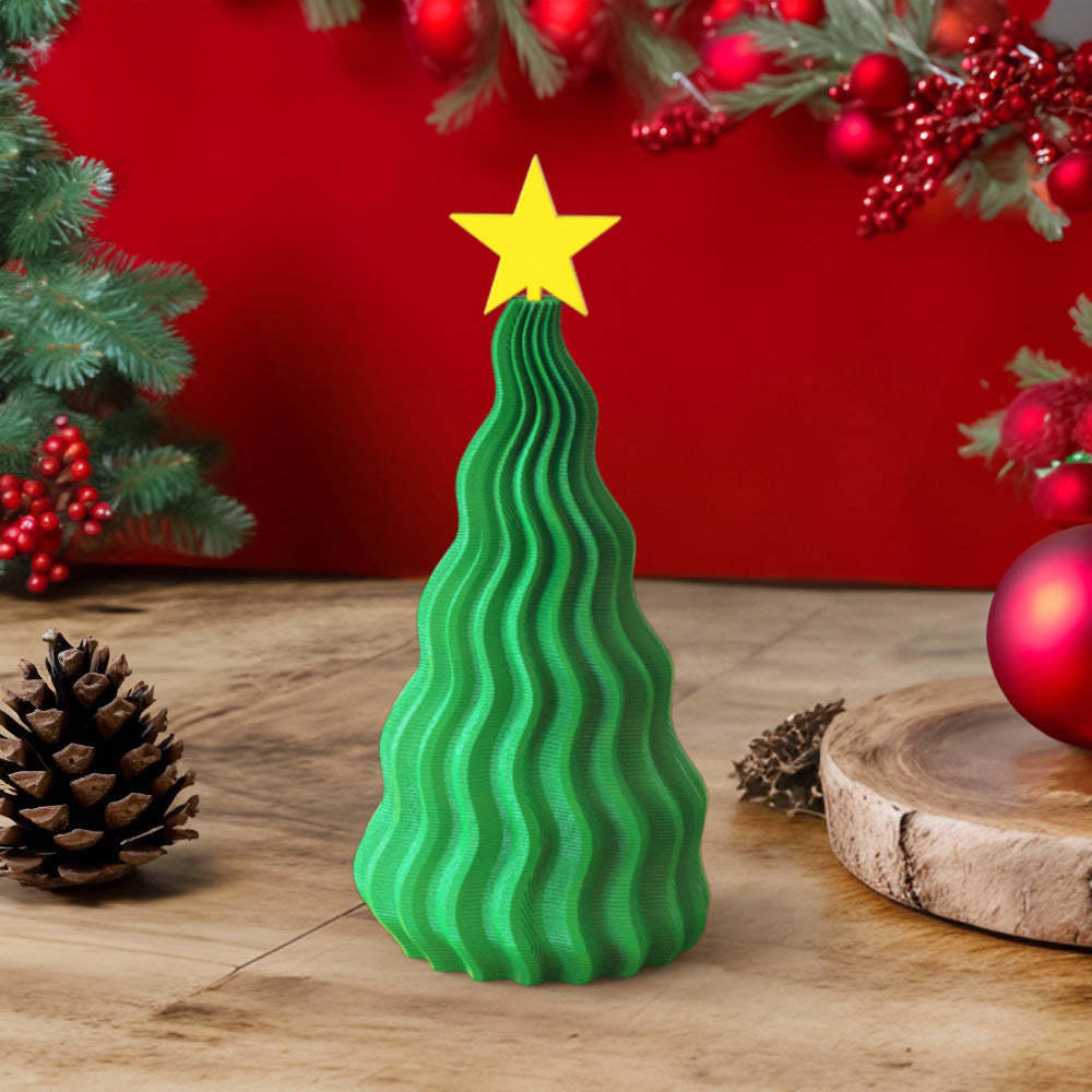 3D Printed Christmas Tree Home Decoration Christmas Gift Height 5.12in - mymoonlampau