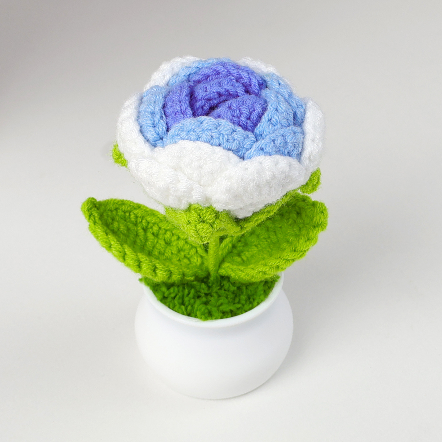 Valentine's Day Gift Knit Rose Potted Ornament Perfect Gift for Her - MyMoonLampAu