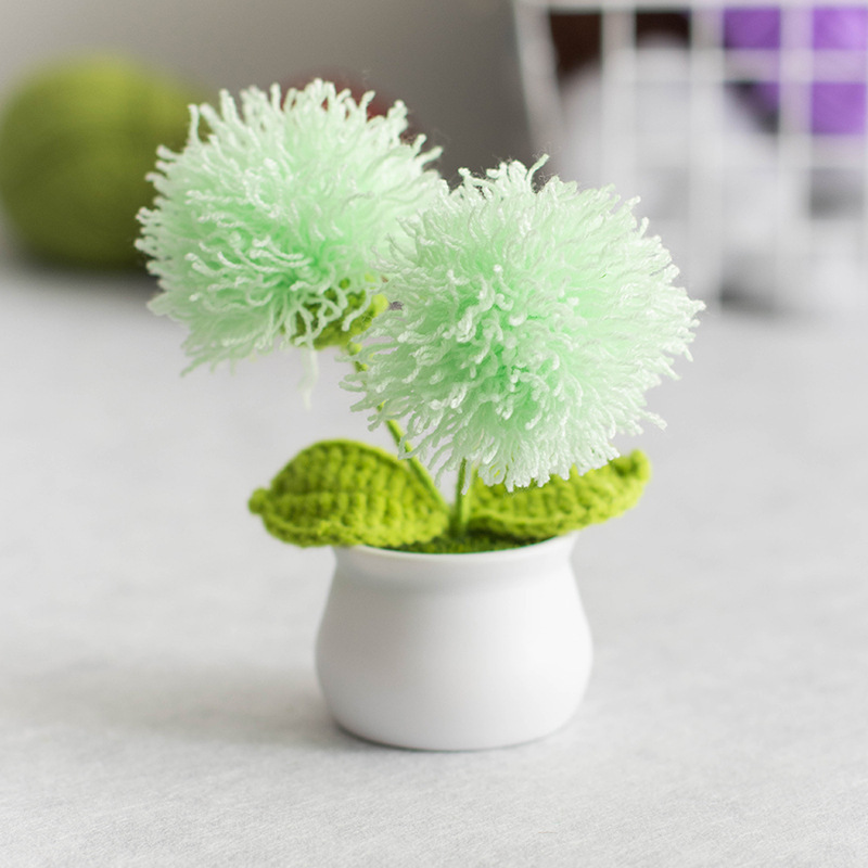 Crocheted Pom-poms Mini Pot Sweet Handmade Gift for Her - MyMoonLampAu