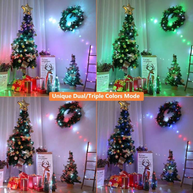 Christmas Tree String Lights Bluetooth Control Fairy Lights Led Twinkle Lights for Party Camping - mymoonlampau