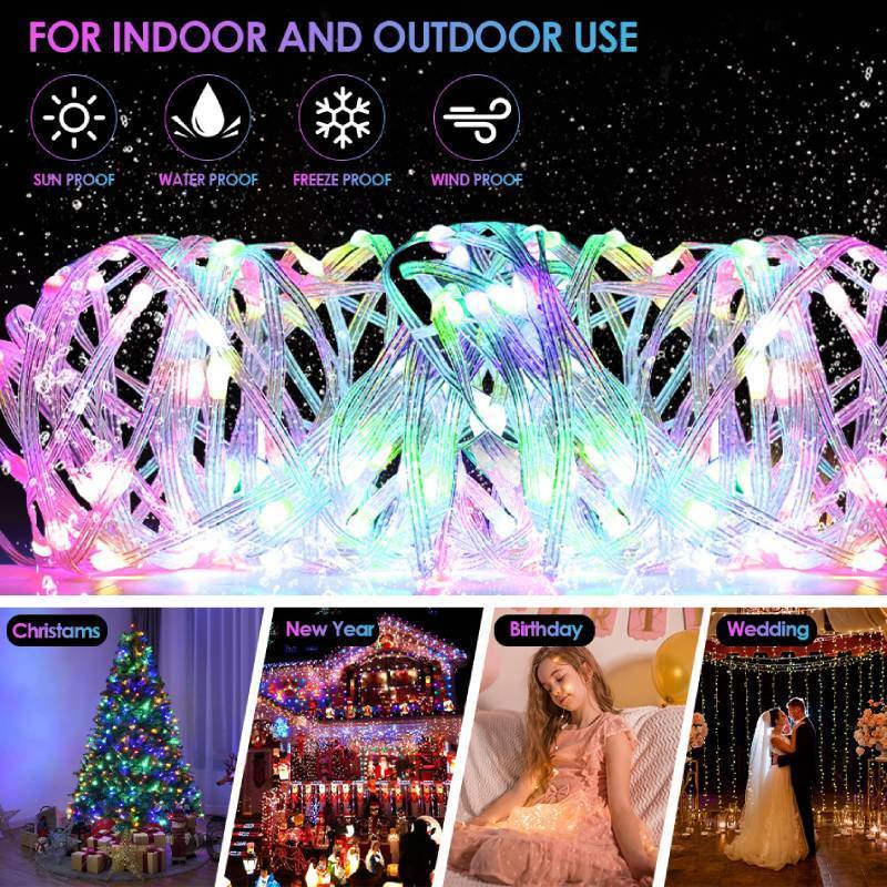 Christmas Tree String Lights Bluetooth Control Fairy Lights Led Twinkle Lights for Party Camping - mymoonlampau