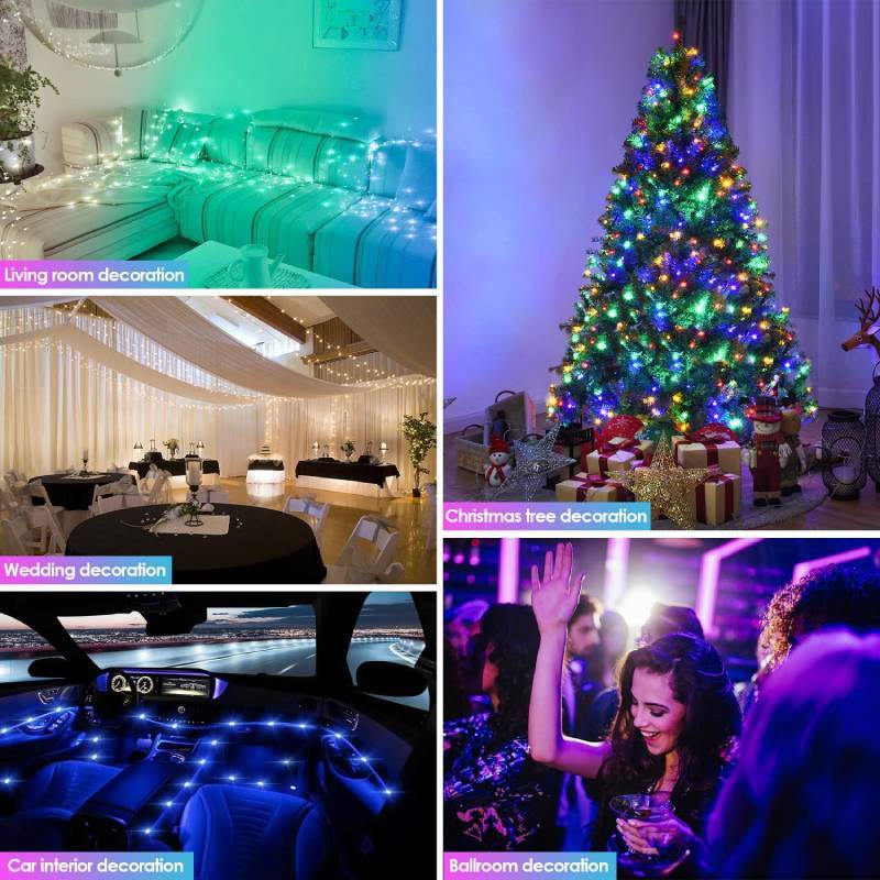 Christmas Tree String Lights Bluetooth Control Fairy Lights Led Twinkle Lights for Party Camping - mymoonlampau