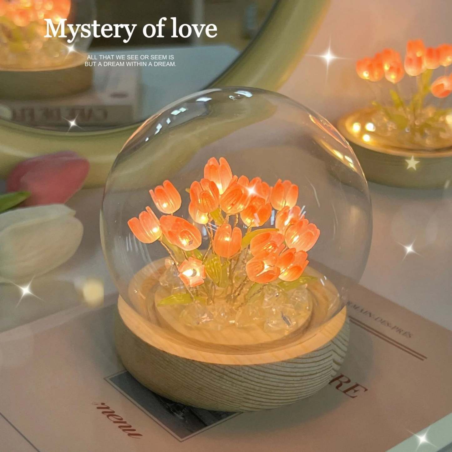 DIY Tulip Flower Night Light Romantic Handmade Gift for Love - mymoonlampau