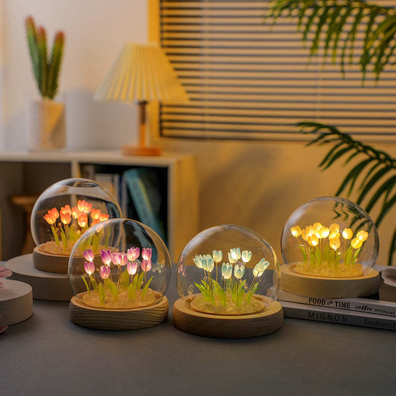 DIY Tulip Flower Night Light Romantic Handmade Gift for Love - mymoonlampau