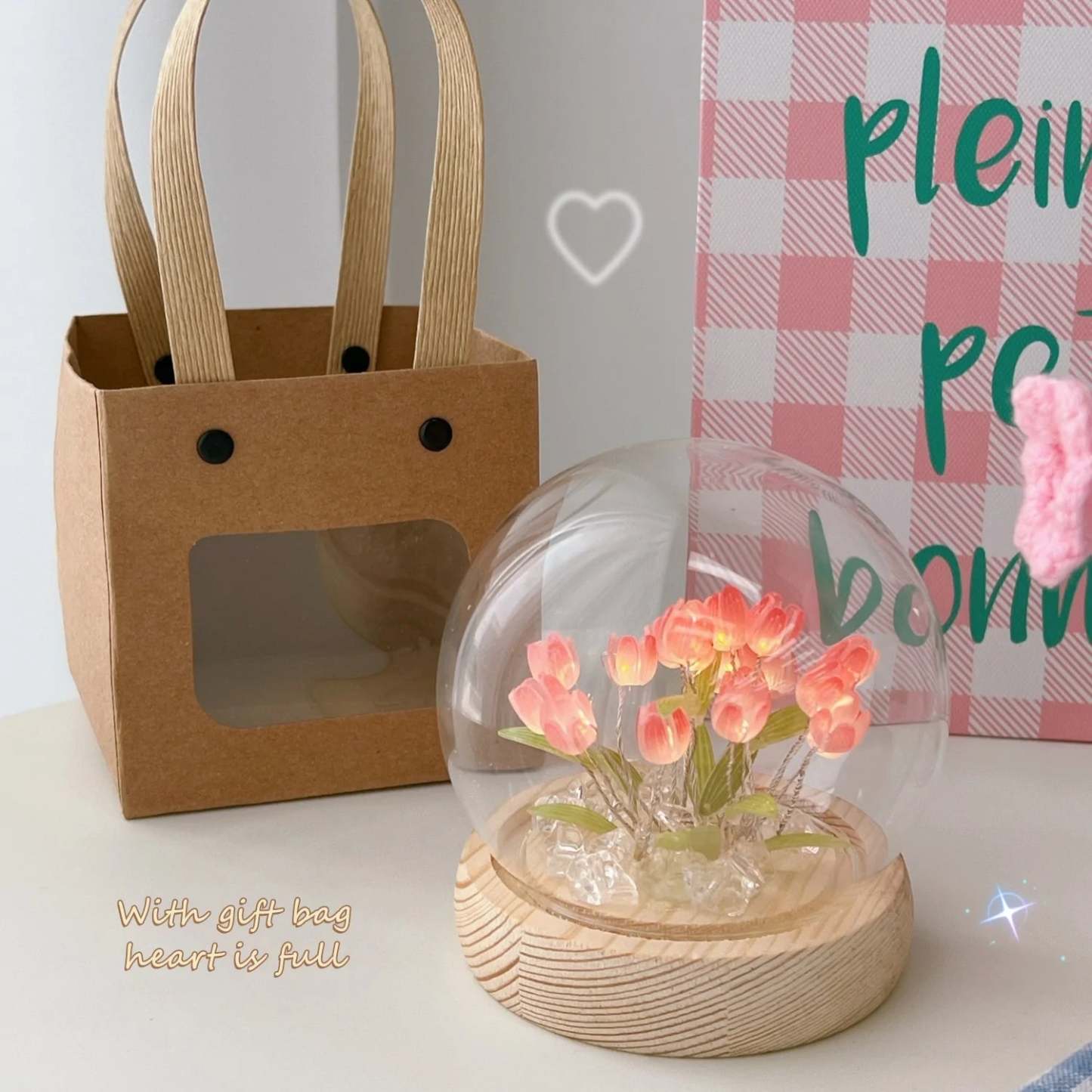 DIY Tulip Flower Night Light Romantic Handmade Gift for Love - mymoonlampau