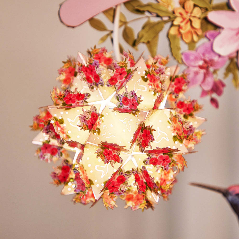 Valentine's Day 3D Paper Carving Lamp Hummingbird 3D Paper Carving Night Lights - mymoonlampau