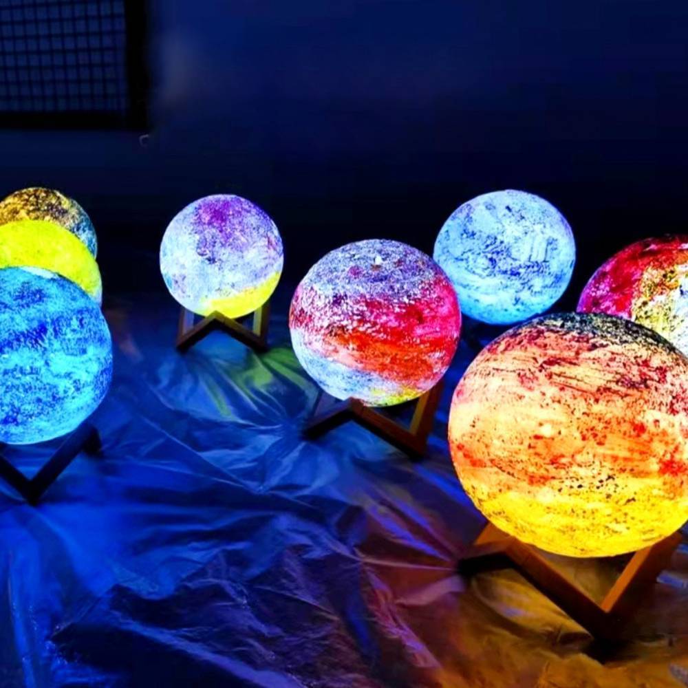DIY 3D Moon Night Light Paint Your Own Moon Lamp Kit Gift for Kids - mymoonlampau