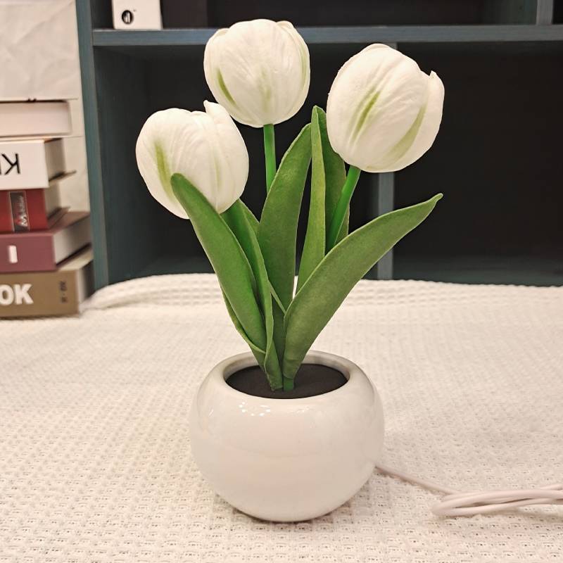 Tulip Flower Lamp Cute Flowers Night Light Home Decor Gifts for Mom - mymoonlampau