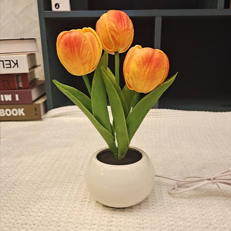 Tulip Flower Lamp Cute Flowers Night Light Home Decor Gifts for Mom - mymoonlampau