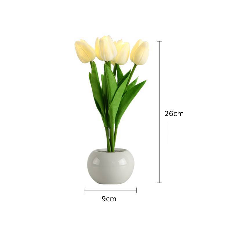 Tulip Flower Lamp Cute Flowers Night Light Home Decor Gifts for Mom - mymoonlampau