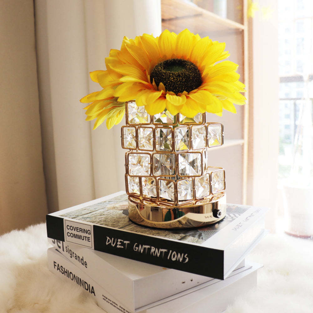 Romantic Sunflower Night Light Cube Flower Lamp Home Decor Gifts - mymoonlampau