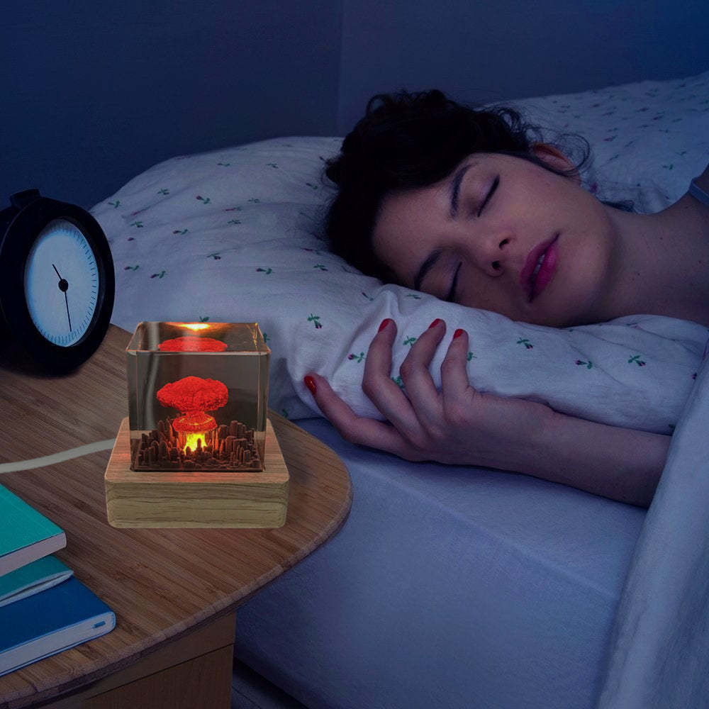 Explosion Bomb Resin Lamp Atomic Bomb Resin Night Light Storm Cloud Lamp Home Decor Gifts - mymoonlampau