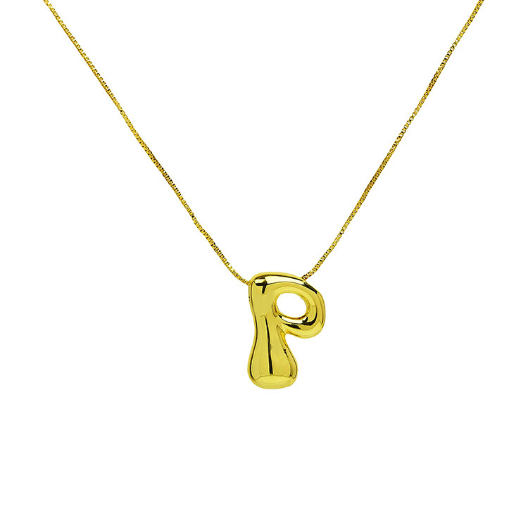 Valentine's Day Gift Bubble Letter Initial Necklace Christmas Gift for Her - MyMoonLampAu