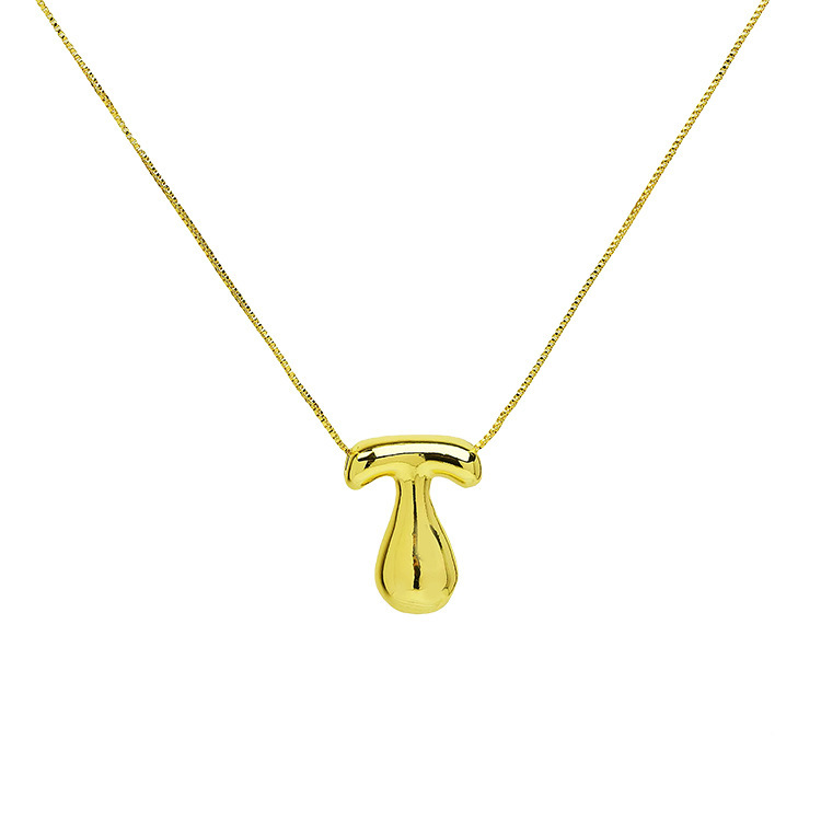 Valentine's Day Gift Bubble Letter Initial Necklace Christmas Gift for Her - MyMoonLampAu