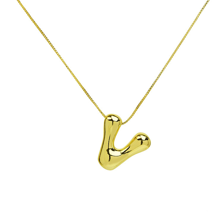 Valentine's Day Gift Bubble Letter Initial Necklace Christmas Gift for Her - MyMoonLampAu