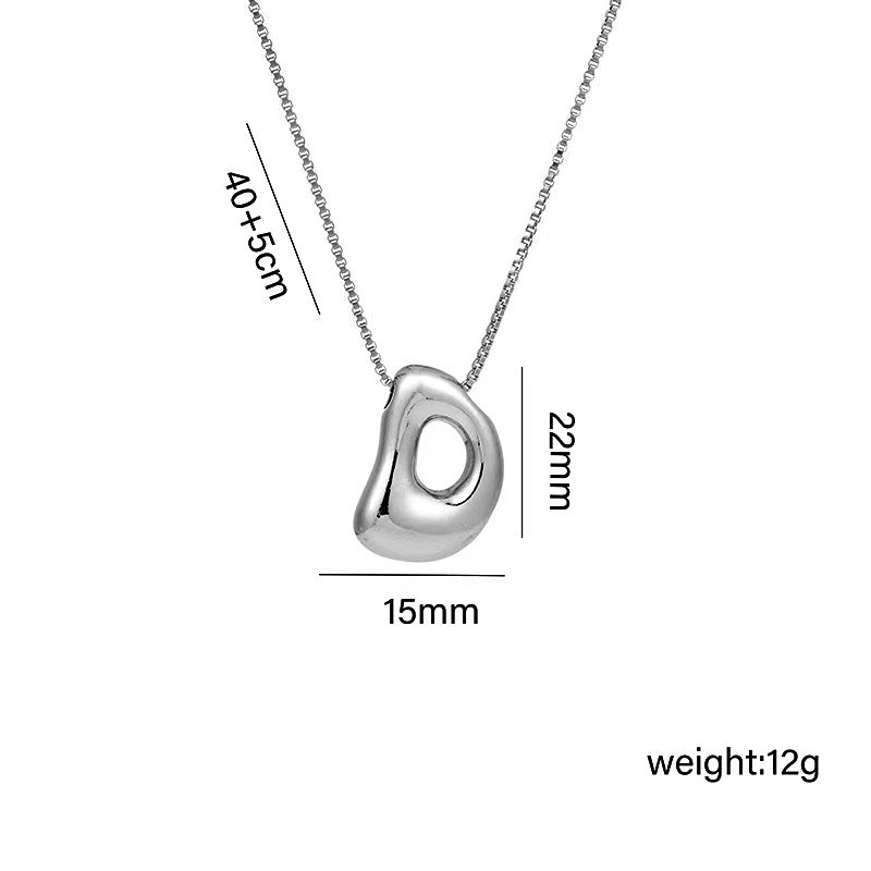 Valentine's Day Gift Bubble Letter Initial Necklace Christmas Gift for Her - MyMoonLampAu