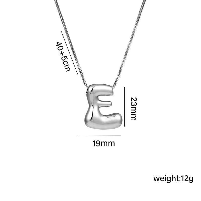 Valentine's Day Gift Bubble Letter Initial Necklace Christmas Gift for Her - MyMoonLampAu
